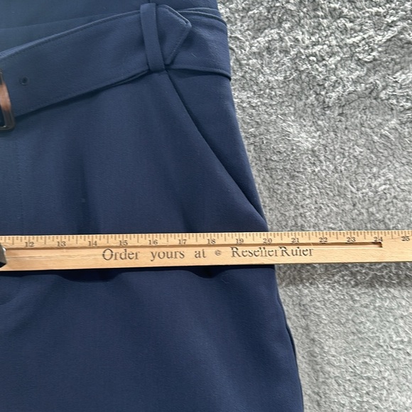 NEW Banana Republic Belted Pencil Skirt Navy Blue Size 14 - Picture 6 of 10